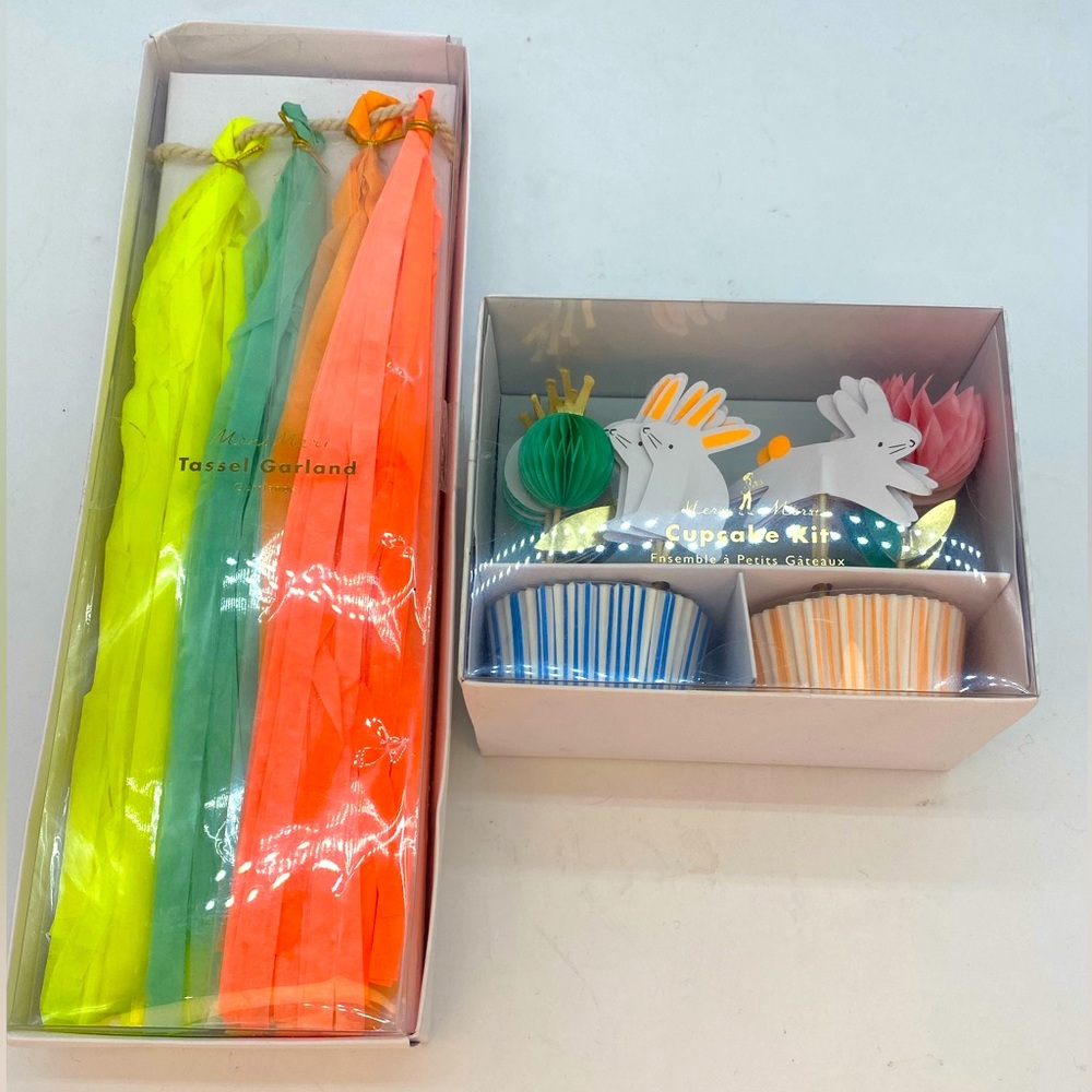 Easter tassels banner and cupcake kit